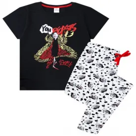 101 Dalmatians Womens/Ladies You Beasts Cruella De Vil Pyjama Set