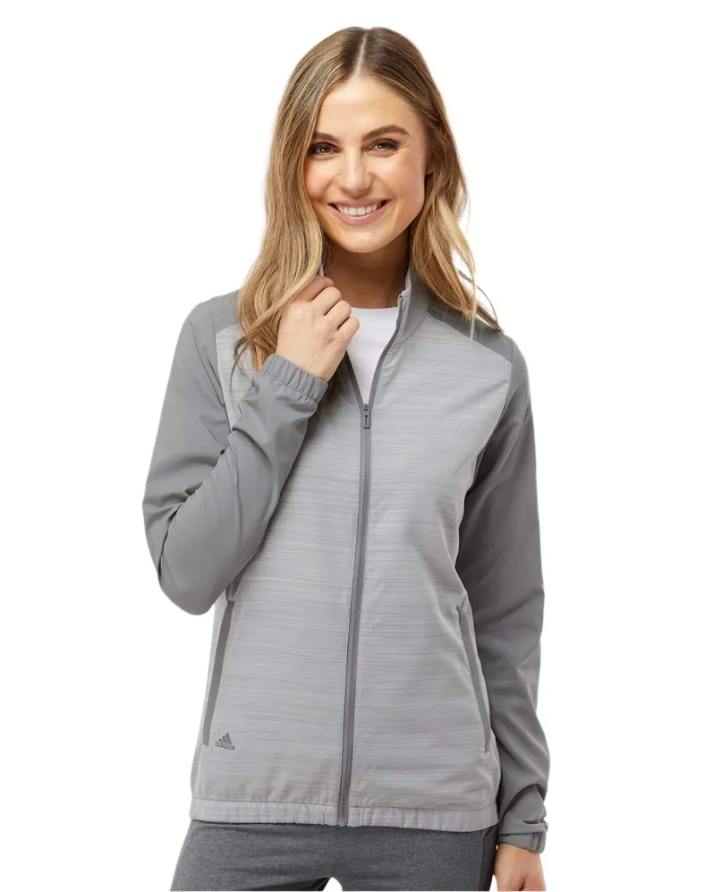 Adidas Women's Heather Block Full-Zip Wind Jacket