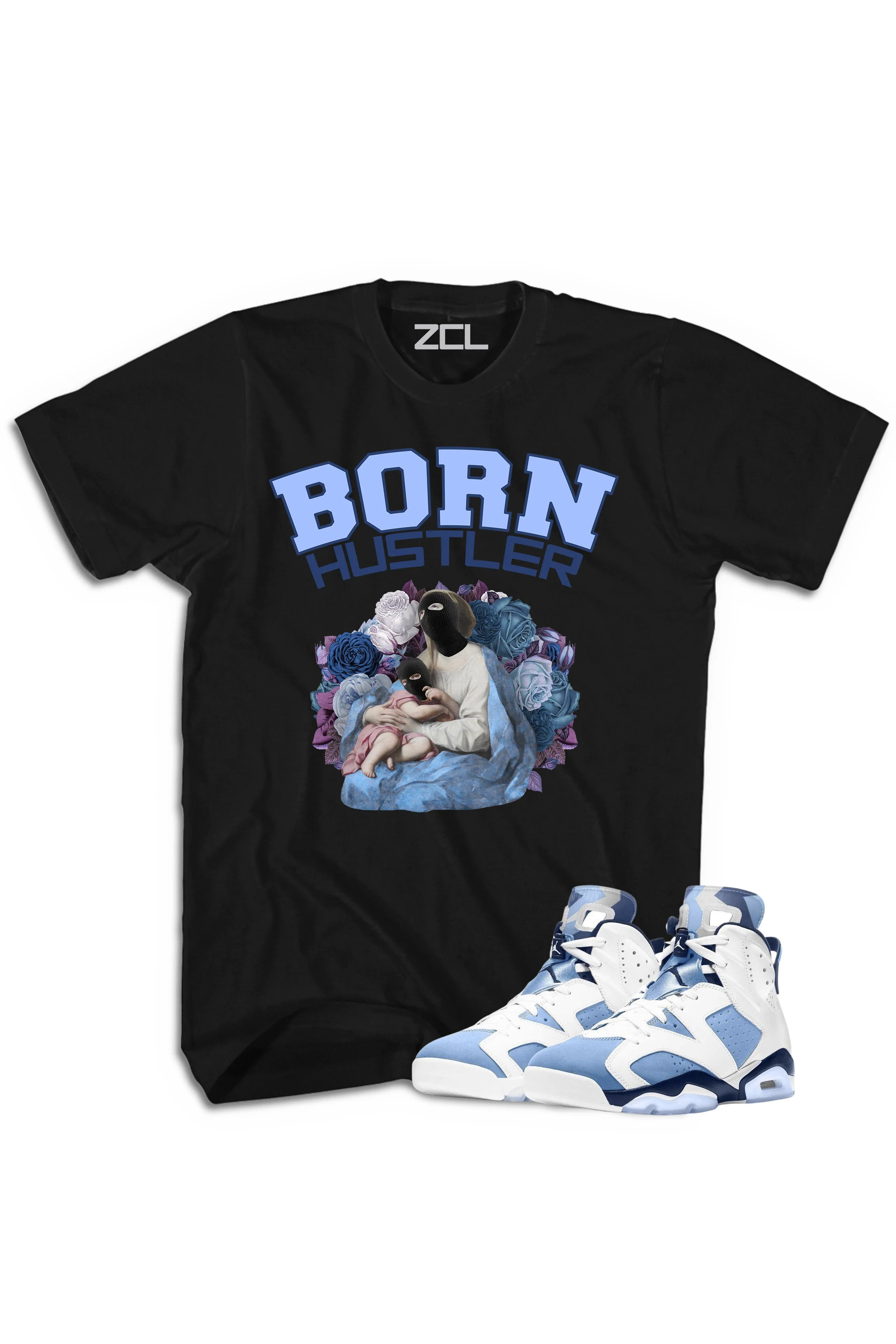 Air Jordan 6 "Born Hustler" Tee UNC White