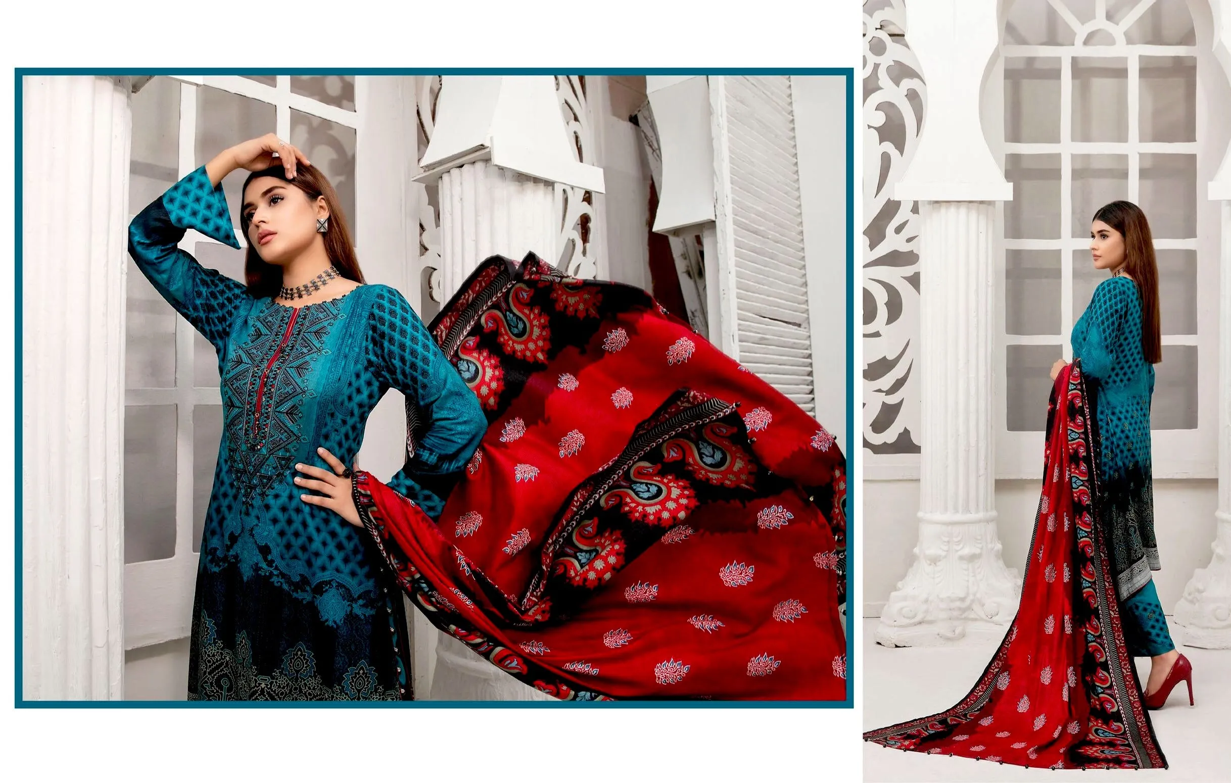 Amna Sohail by Tawakkal · Dilara Linen Print Collection – D-1987