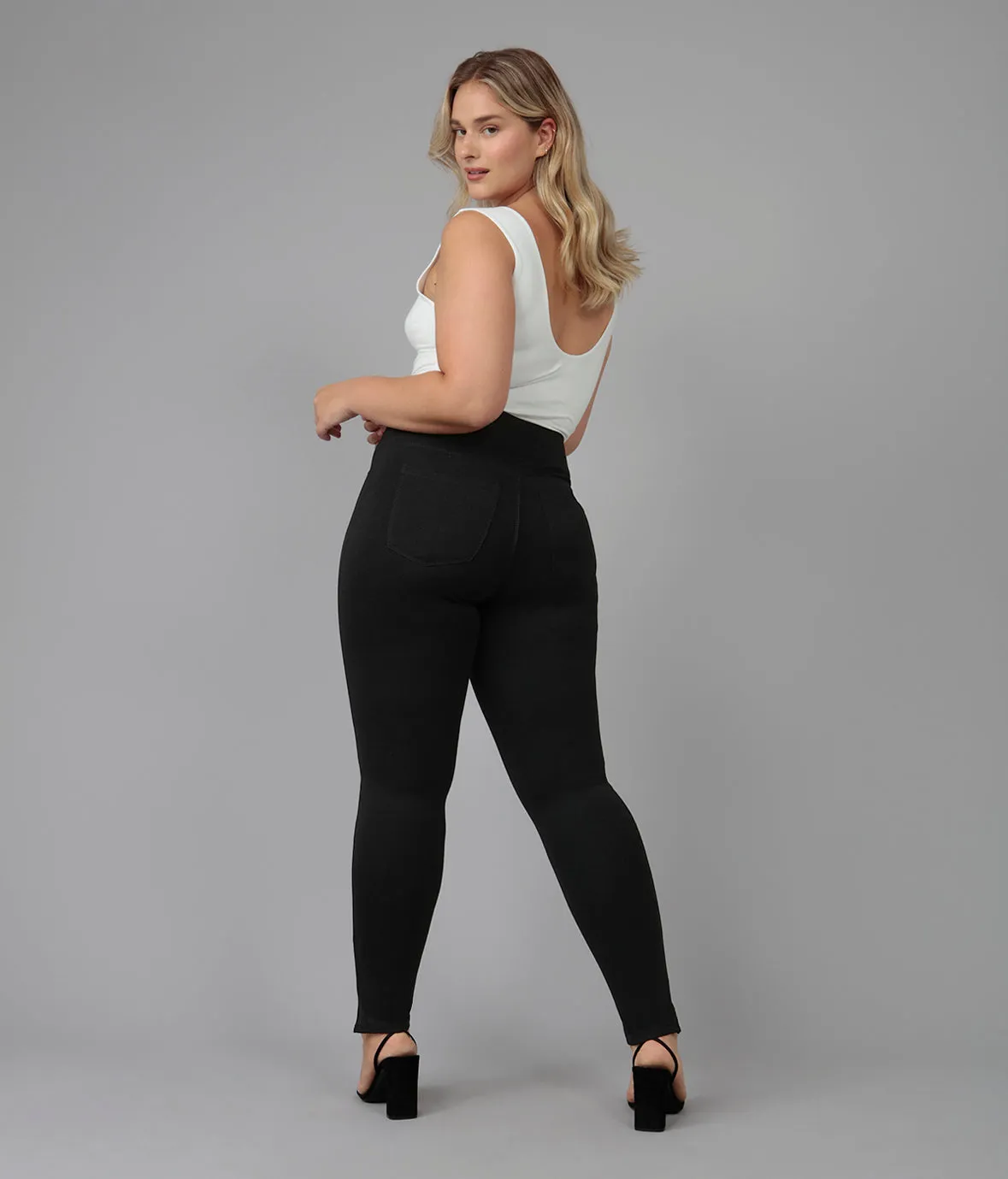 Anna-JBLK Mid-Rise Leggings