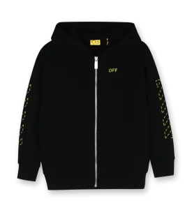 Arrow Zip-Up Hoodie Black