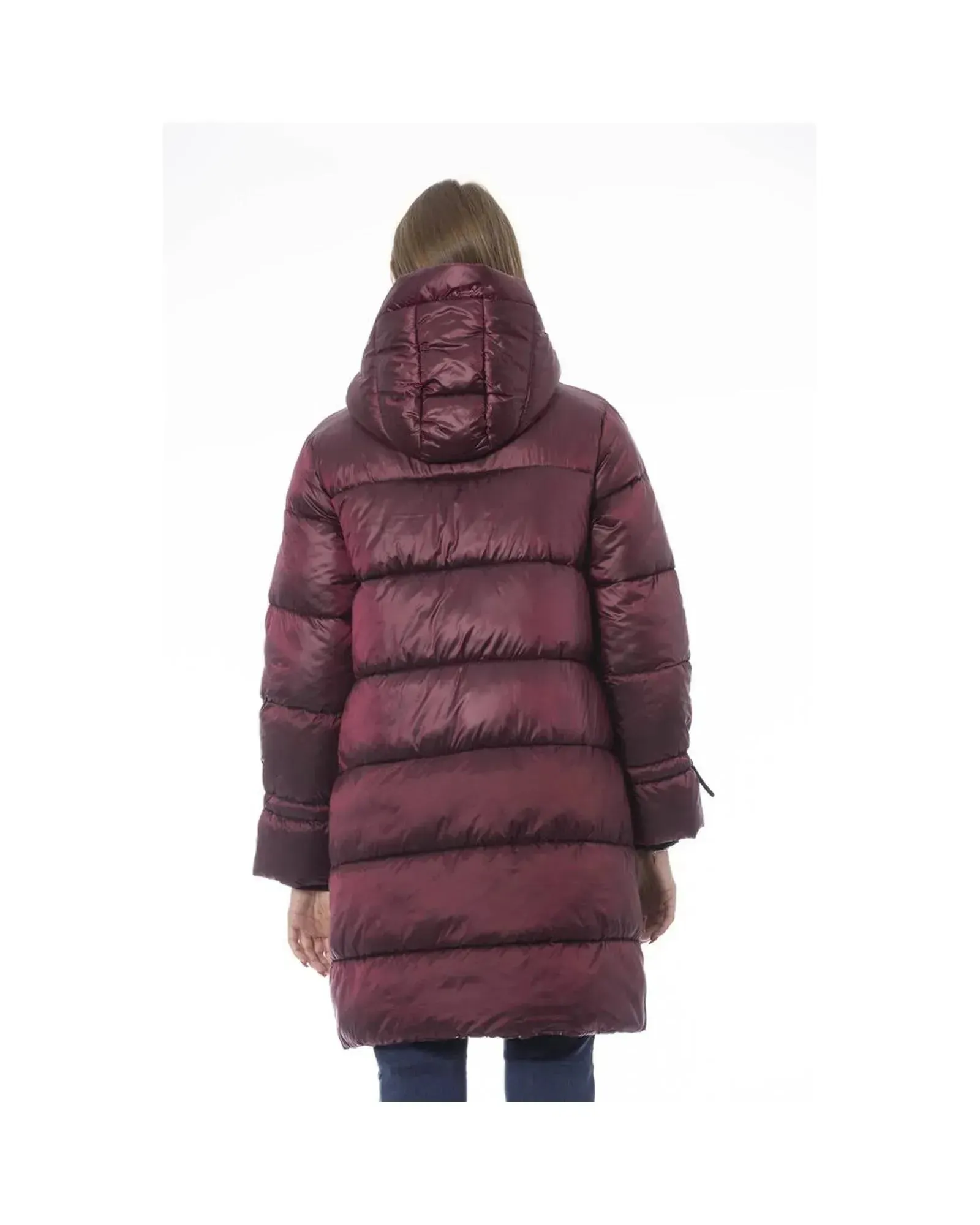 Baldinini Trend Women's Burgundy Nylon Jackets & Coat - M