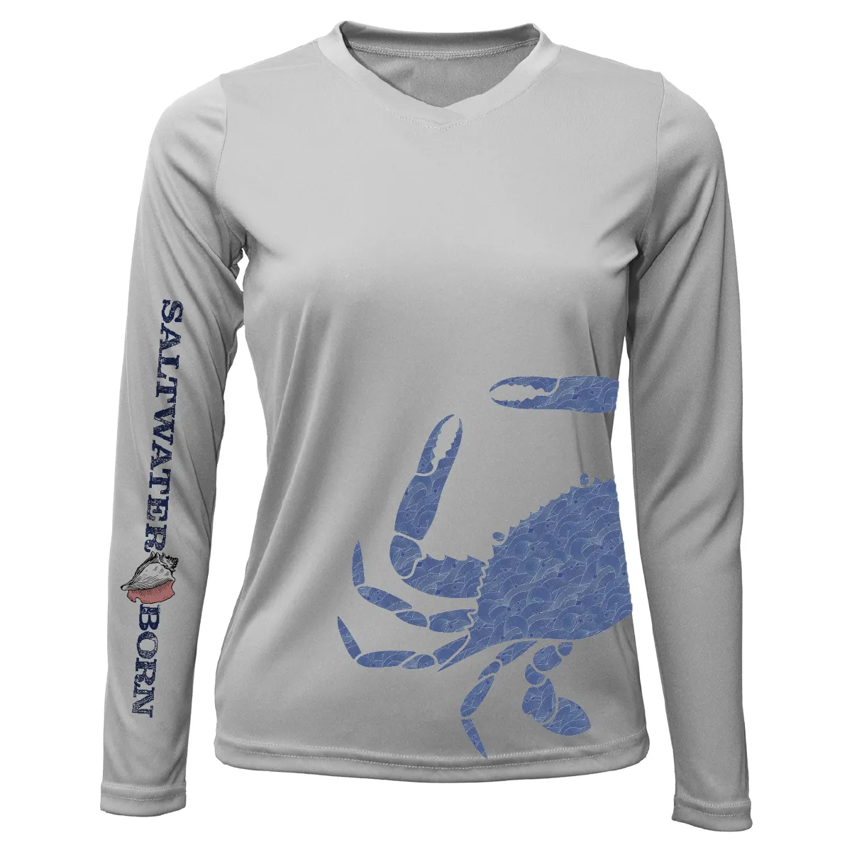 Blue Crab Wrap Women's Long Sleeve UPF 50  Dry-Fit Shirt