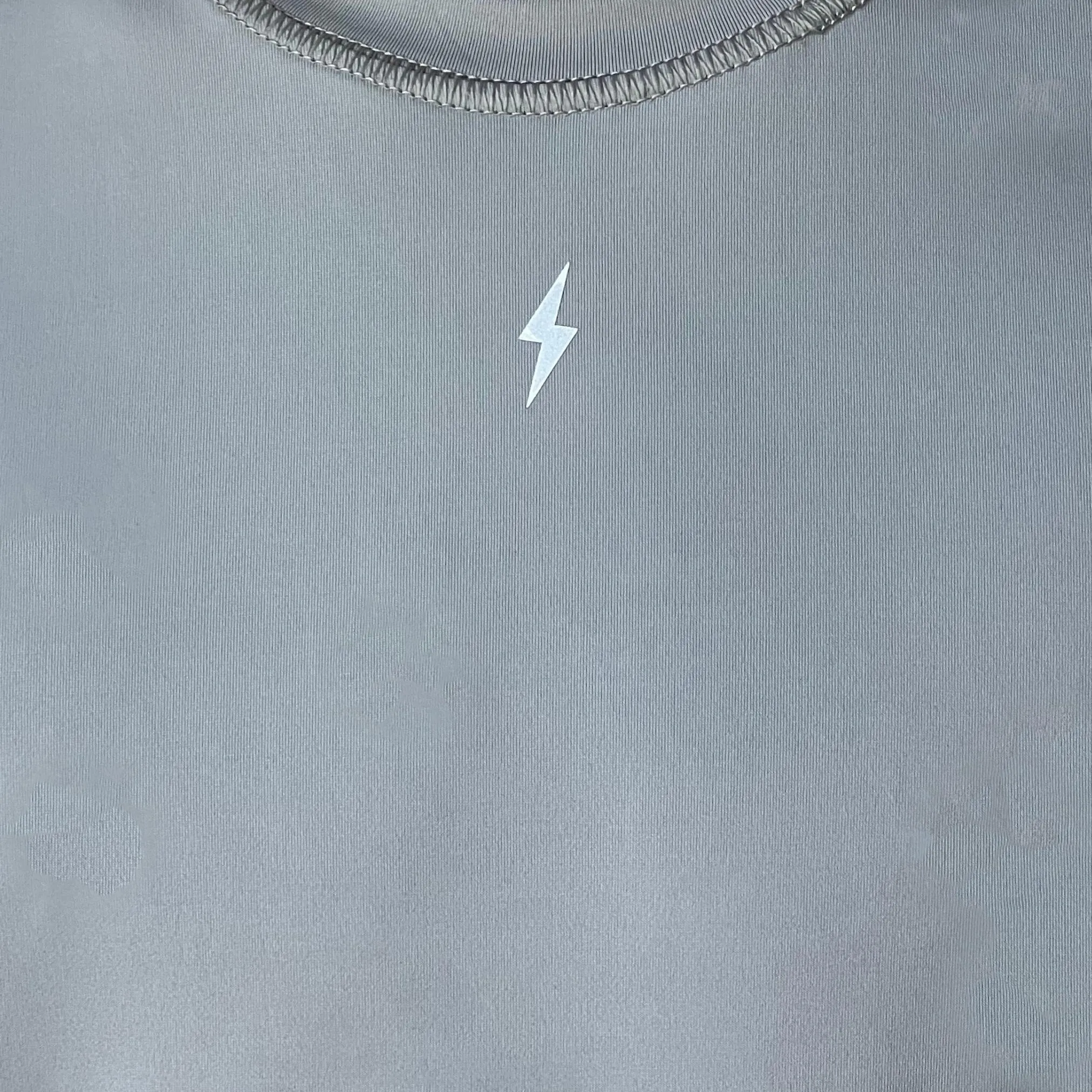 BRUCE BOLT Long Sleeve Performance T-Shirt with Reflective Bolt - GREY