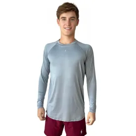 BRUCE BOLT Long Sleeve Performance T-Shirt with Reflective Bolt - GREY