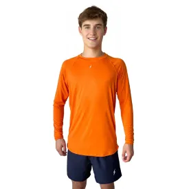 BRUCE BOLT Long Sleeve Performance T-Shirt with Reflective Bolt - ORANGE