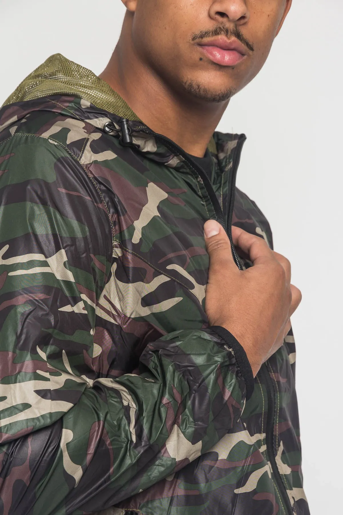 Camo Windbreaker Jacket