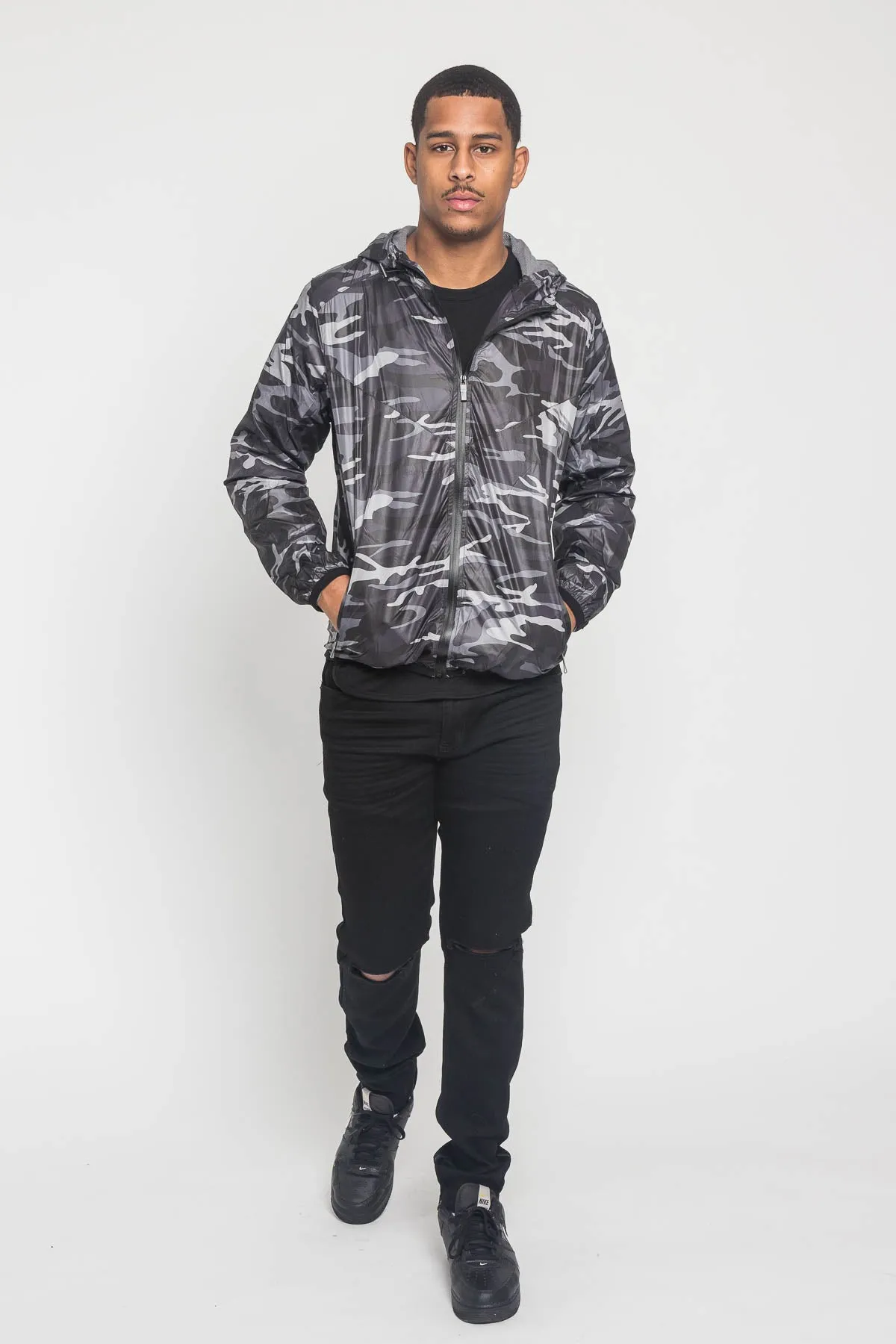 Camo Windbreaker Jacket