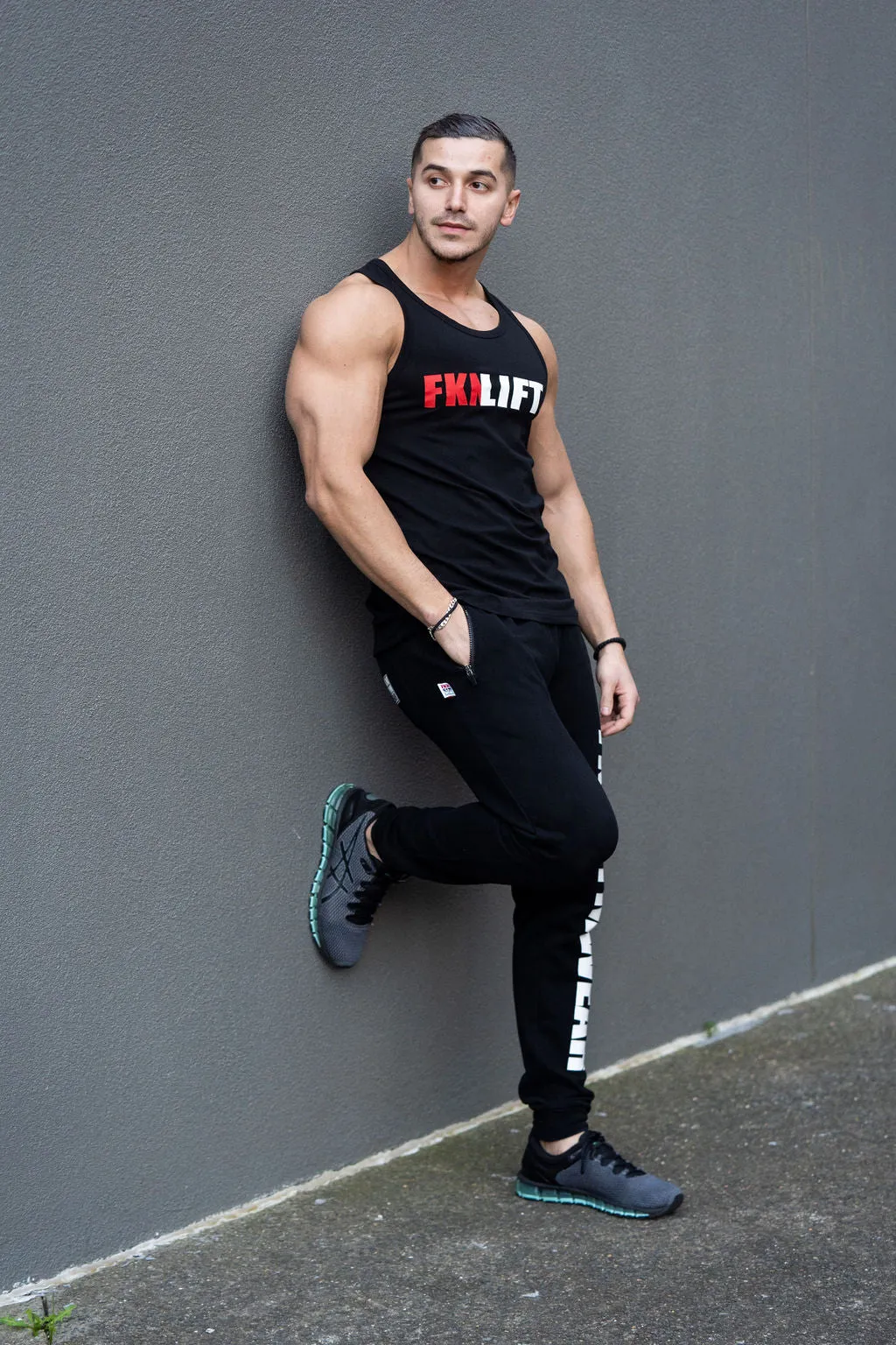 Conquer | Men's FKNLIFT Gym Singlet | Black