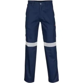 Dnc Workwear Middle Weight Cotton Double Angled Cargo Pants With Crs Reflective Tape - 3360