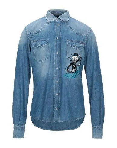 Dolce & Gabbana Man Denim shirt Blue 16 inches-neck