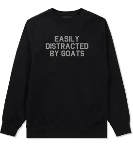 Easily Distracted By Goats Mens Crewneck Sweatshirt