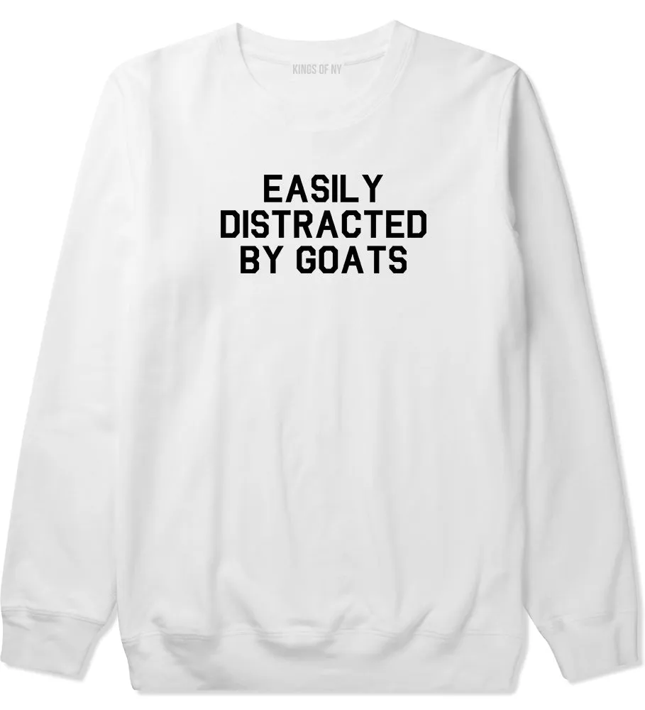 Easily Distracted By Goats Mens Crewneck Sweatshirt