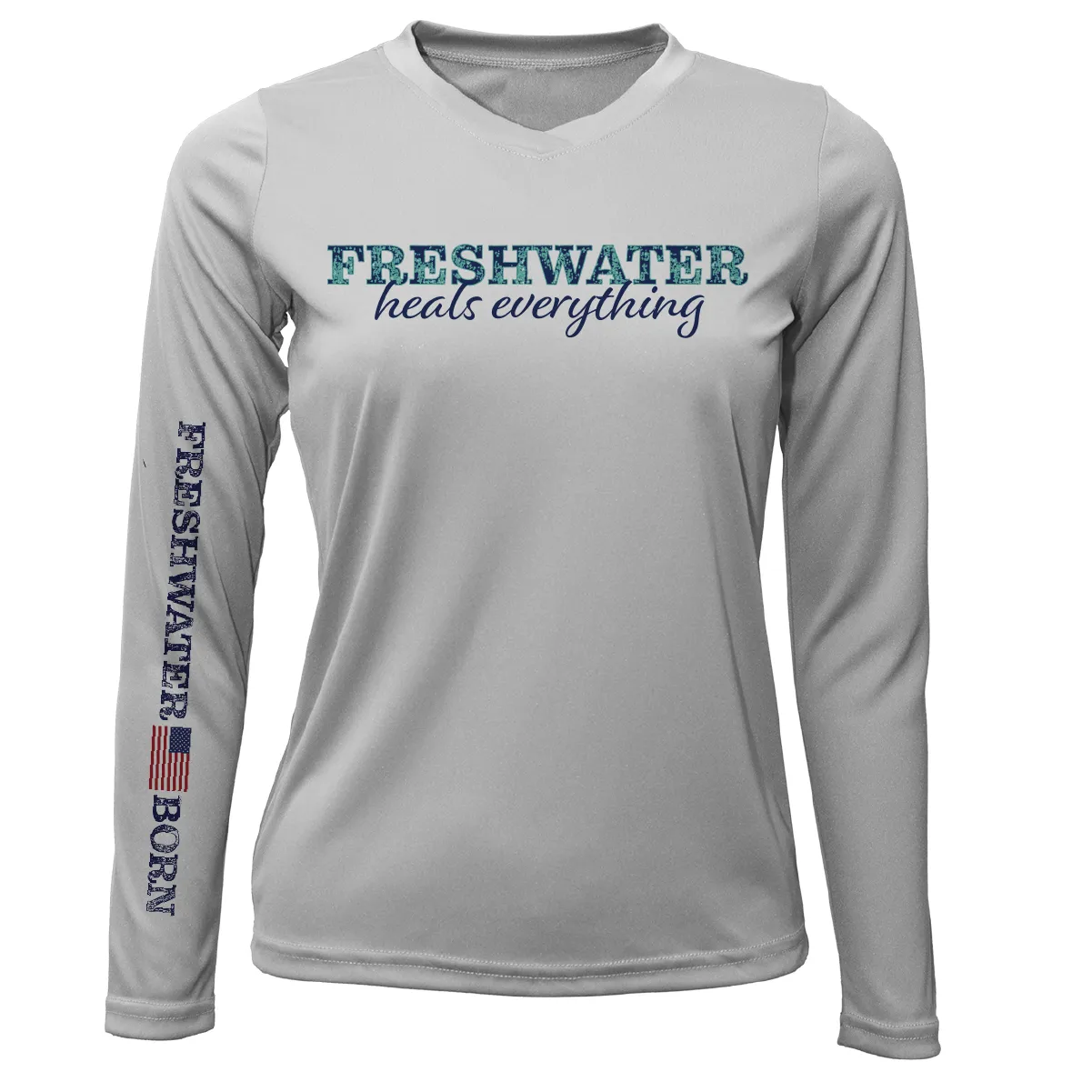 Florida "Freshwater Heals Everything" Women's Long Sleeve UPF 50  Dry-Fit Shirt