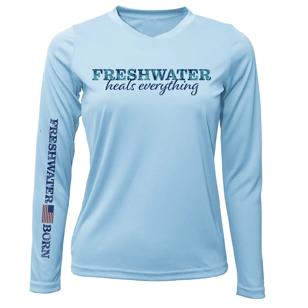 Florida "Freshwater Heals Everything" Women's Long Sleeve UPF 50  Dry-Fit Shirt