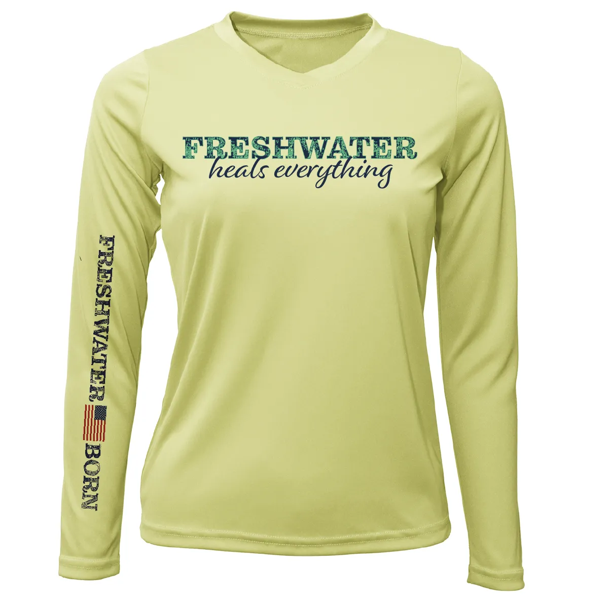 Florida "Freshwater Heals Everything" Women's Long Sleeve UPF 50  Dry-Fit Shirt