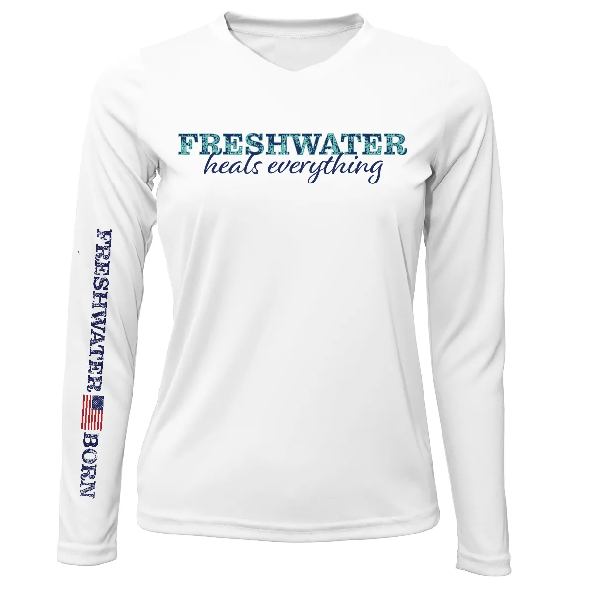 Florida "Freshwater Heals Everything" Women's Long Sleeve UPF 50  Dry-Fit Shirt