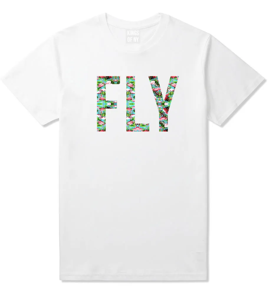 FLY Flamingo Print Summer Boys Kids T-Shirt