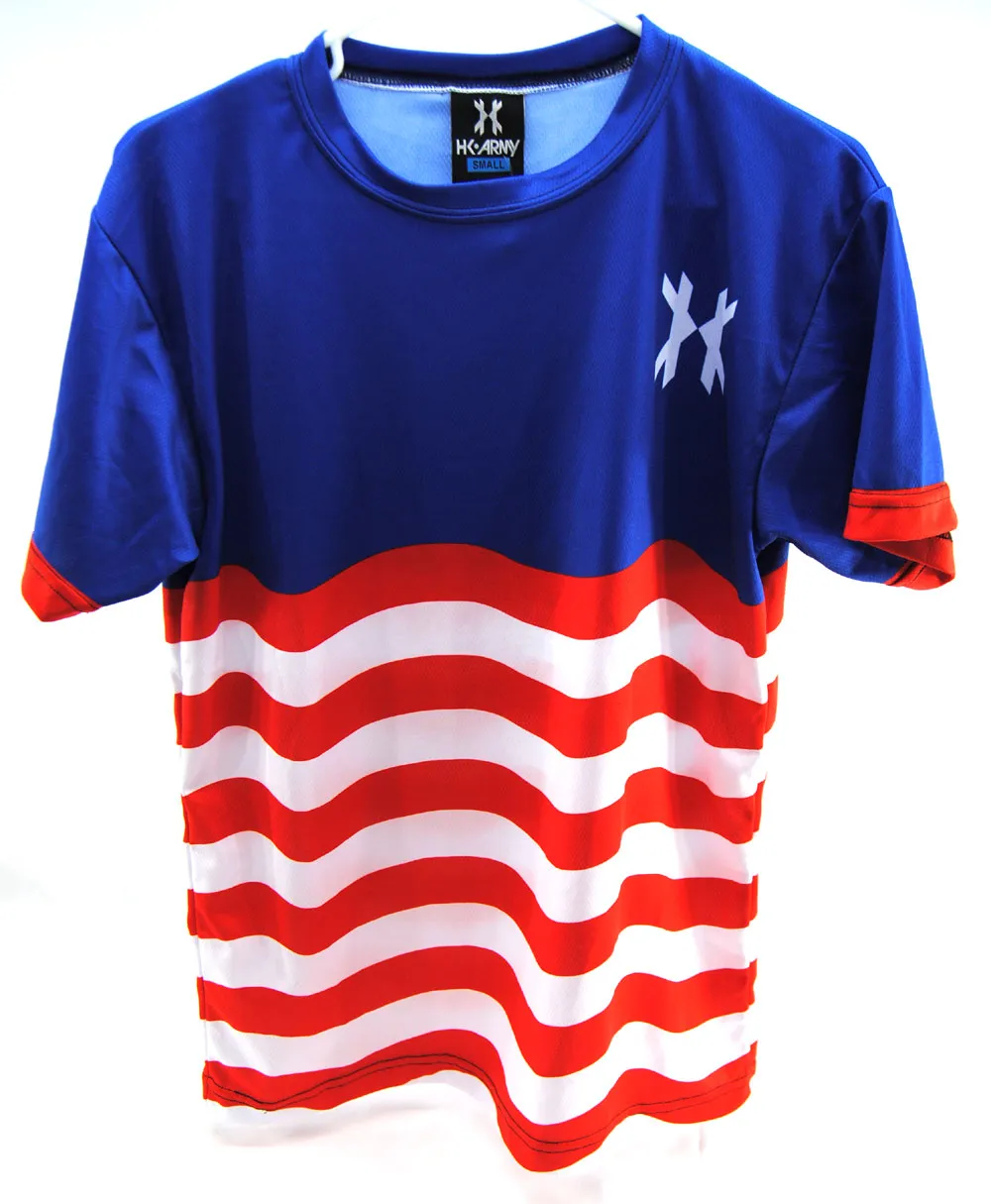 HK Army Dryfit Wavy T-Shirt - Fourth of July