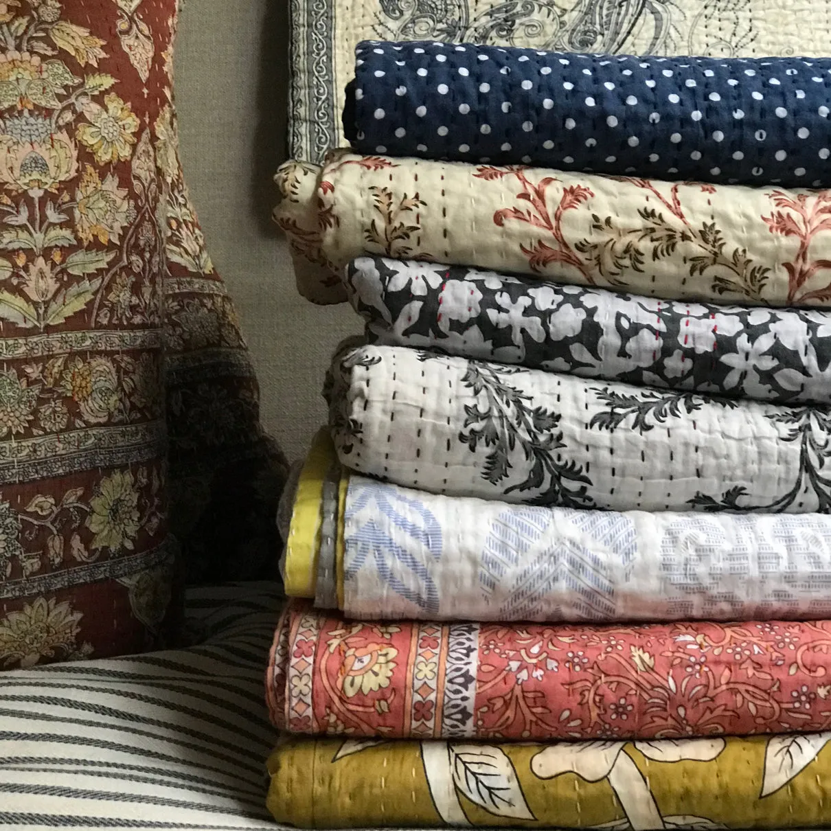 Indigo Swirl Newly Printed Queen Bedcover