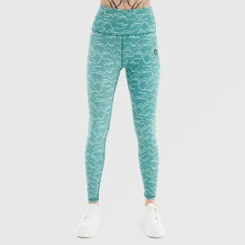 Jagged Textured Leggings (Green)