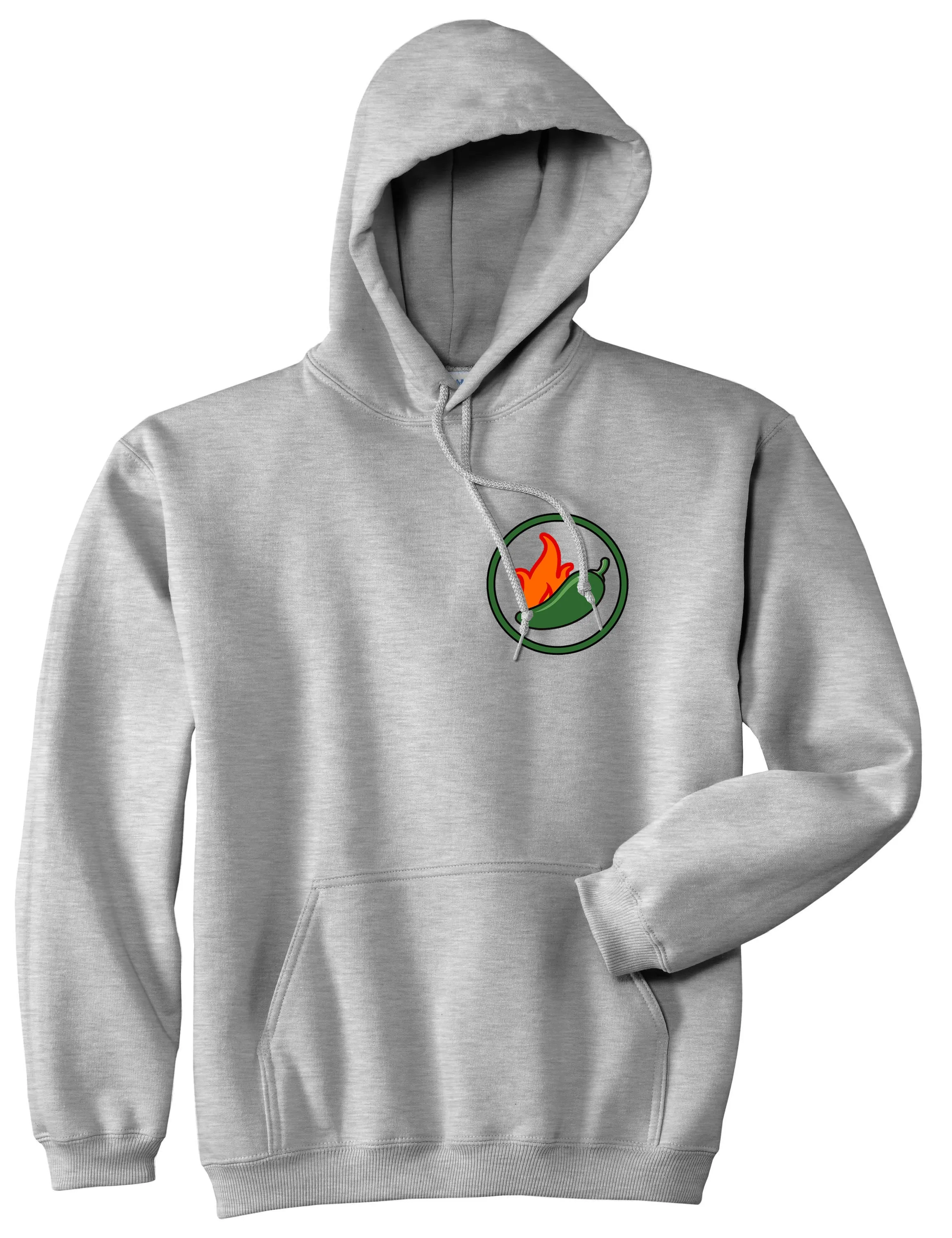 Jalapeno Hot Pepper Chest Mens Pullover Hoodie