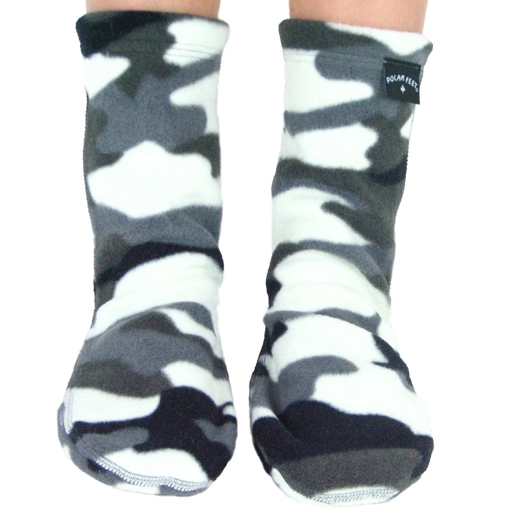 Kids' Nonskid Fleece Socks - Snow Camo