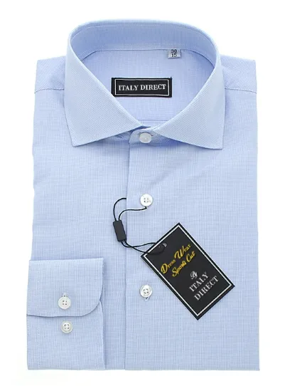 Light Blue Crosshatch Sport Fit Dress Shirt