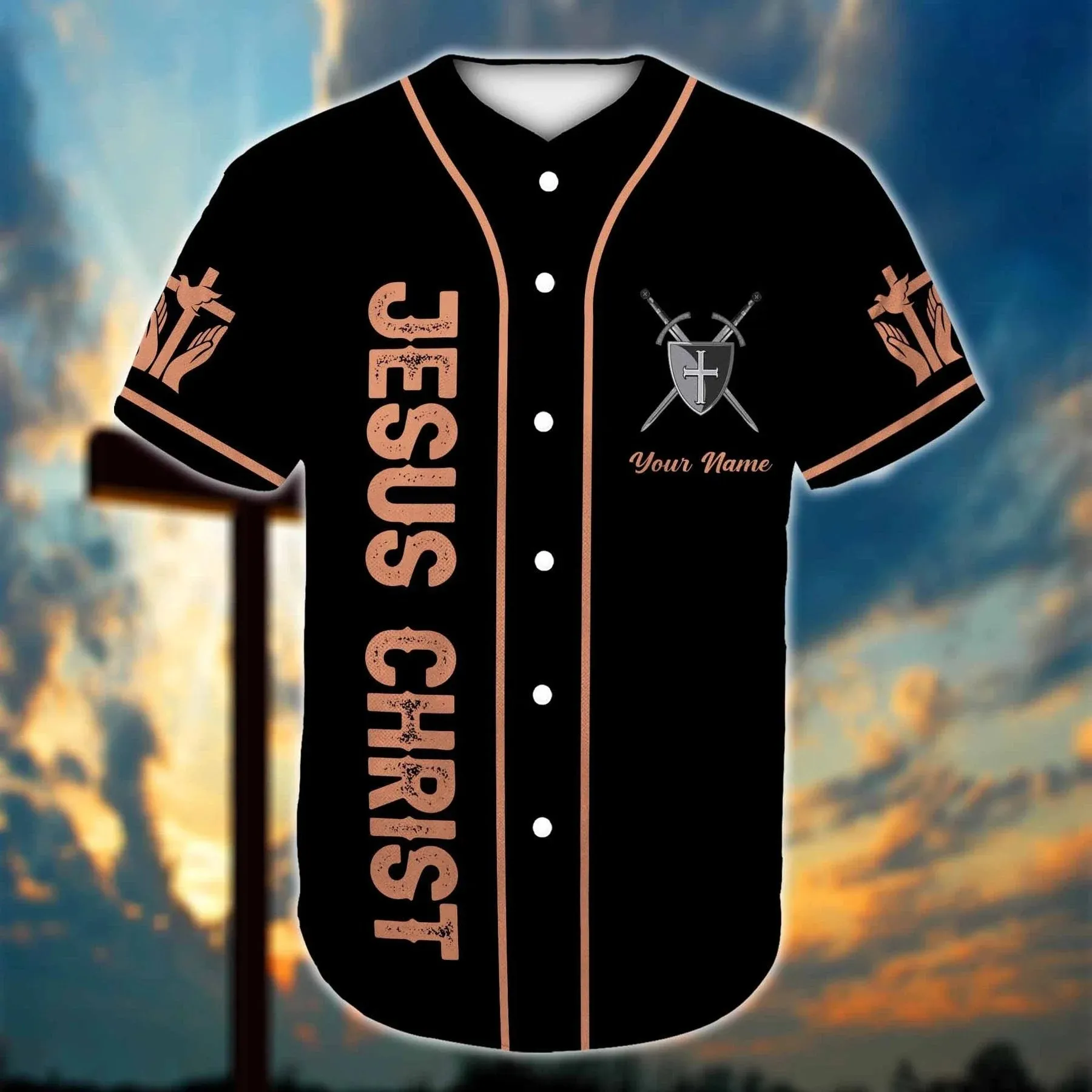 Lion My God Custom Baseball Jersey - Personalized Jesus Baseball Jersey For Men and Women