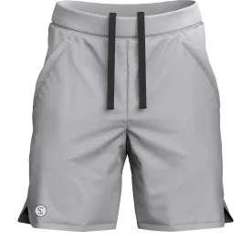 Men's Light Grey Sports Shorts for Running & Gym