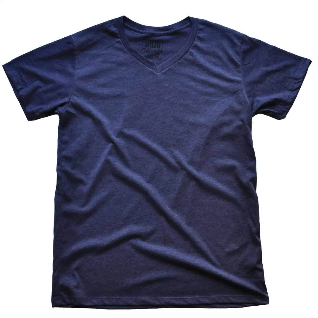 Men's Solid Threads V-Neck T-shirt