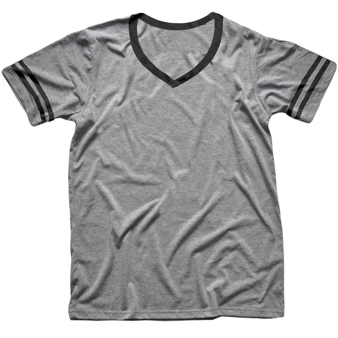 Men's Solid Threads V-Neck T-shirt