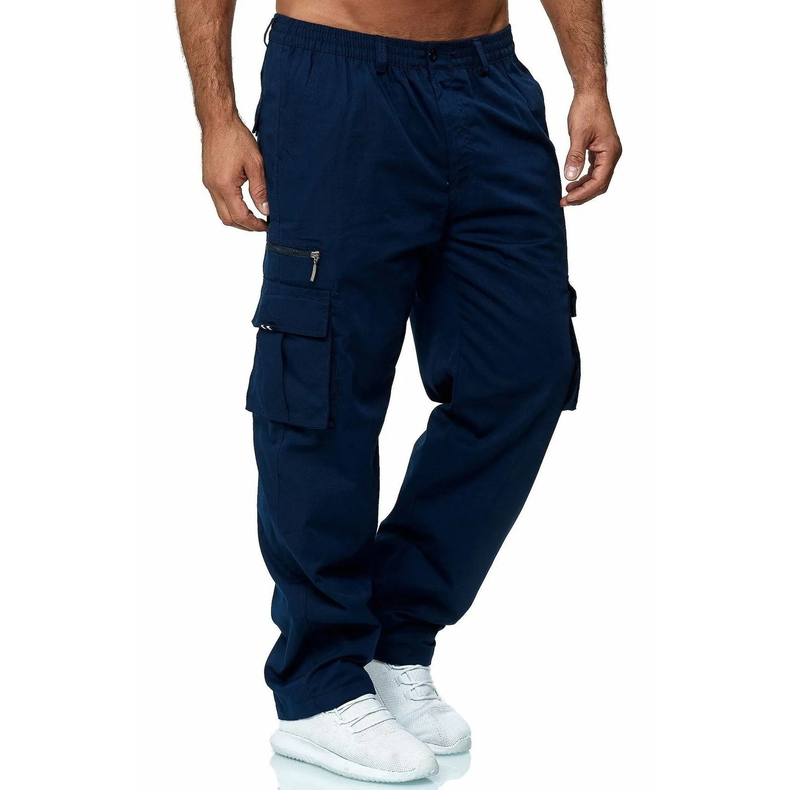 MULTI-POCKET ZIPPER CARGO PANTS