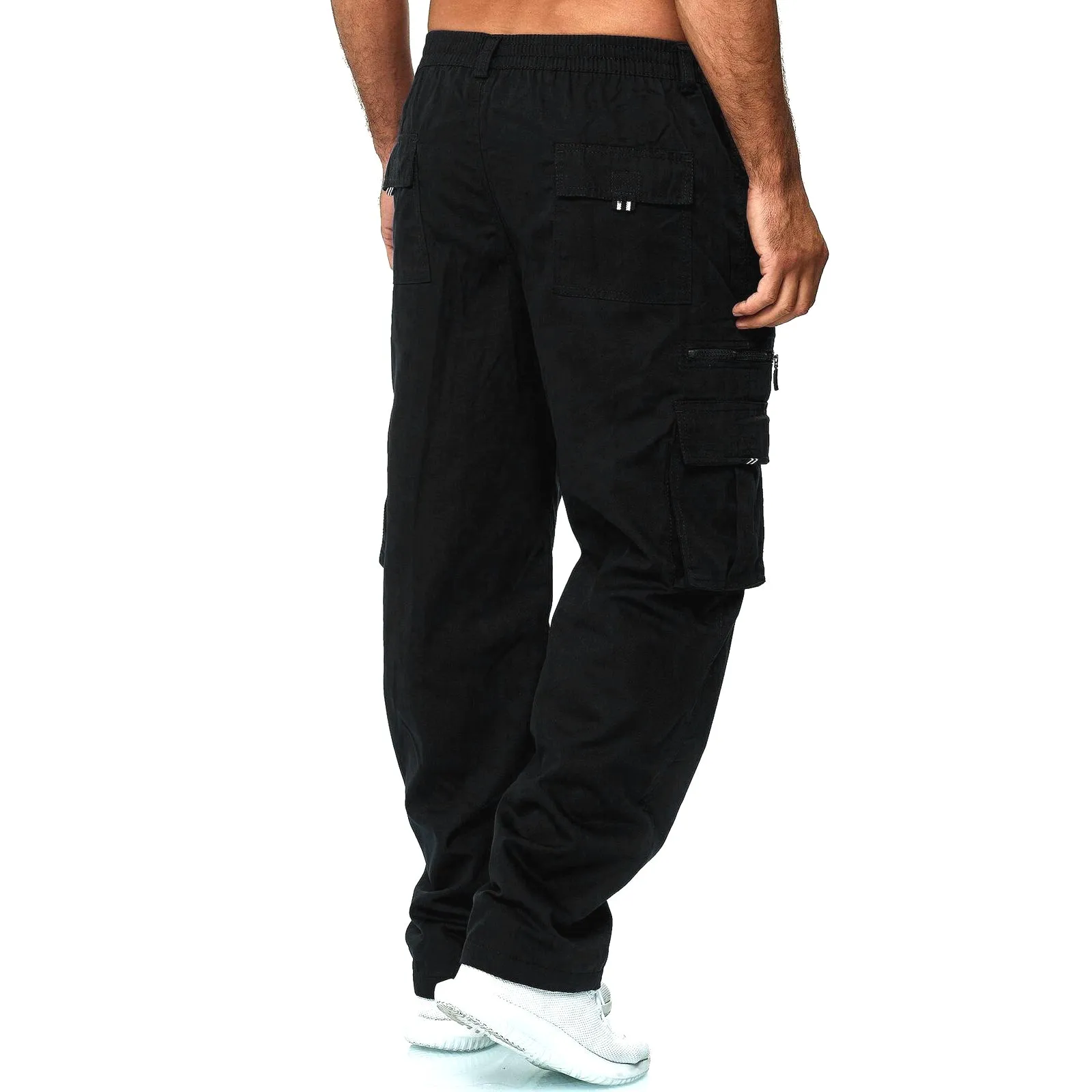 MULTI-POCKET ZIPPER CARGO PANTS