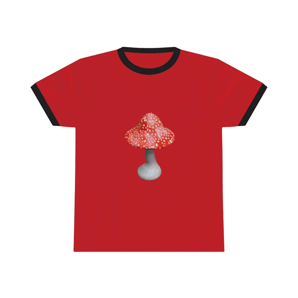 Mushroom Unisex Ringer Tee
