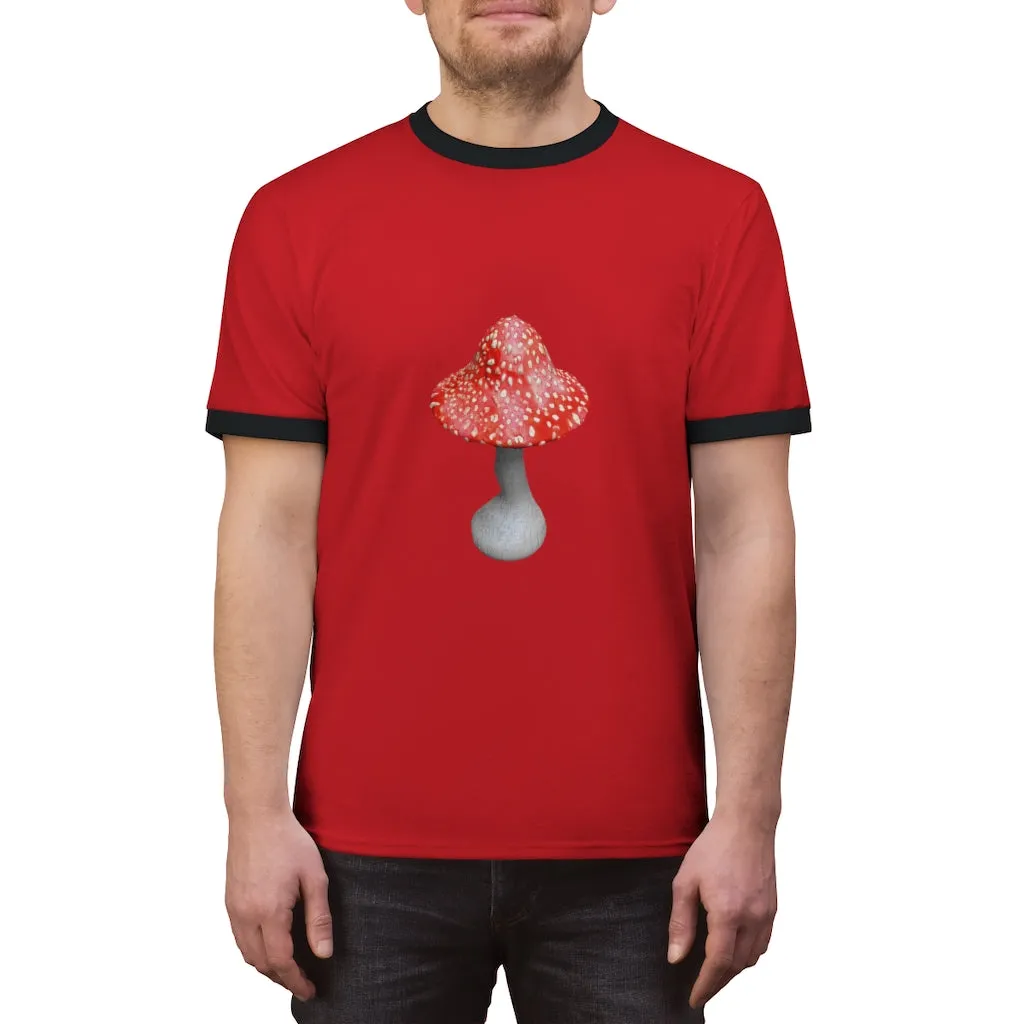 Mushroom Unisex Ringer Tee