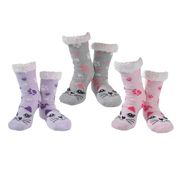 Nuzzles Slipper Socks - Kitty