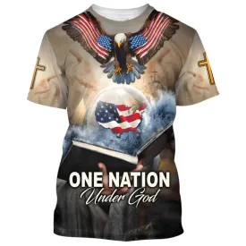 One Nation Under God 1 3d Shirts - Christian T Shirts For Men And Women