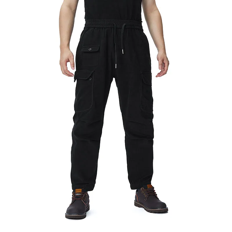 POCKETS FLEECE CARGO PANTS