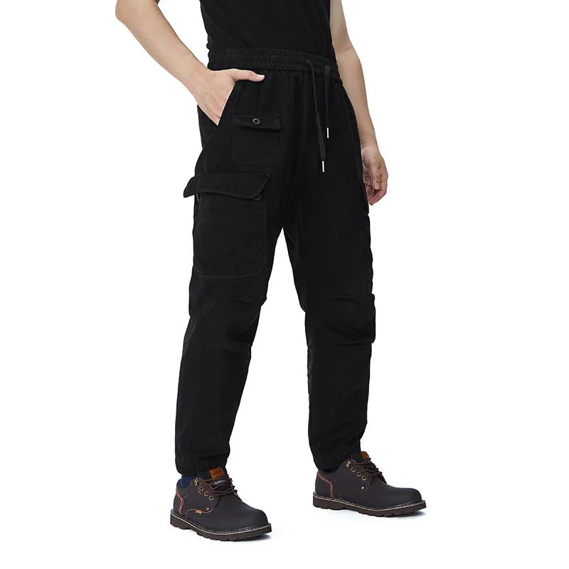 POCKETS FLEECE CARGO PANTS