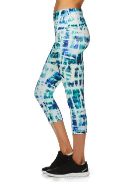 Reebok Women's Printed Highrise Capri Lyre Leggings