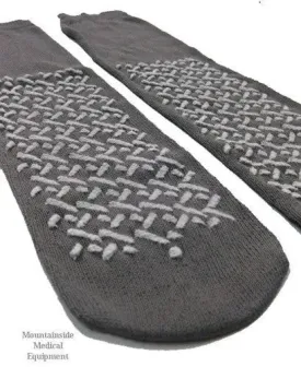 Slipper Socks, Non-Skid, Single Sided, XX-Large, Gray, Pair