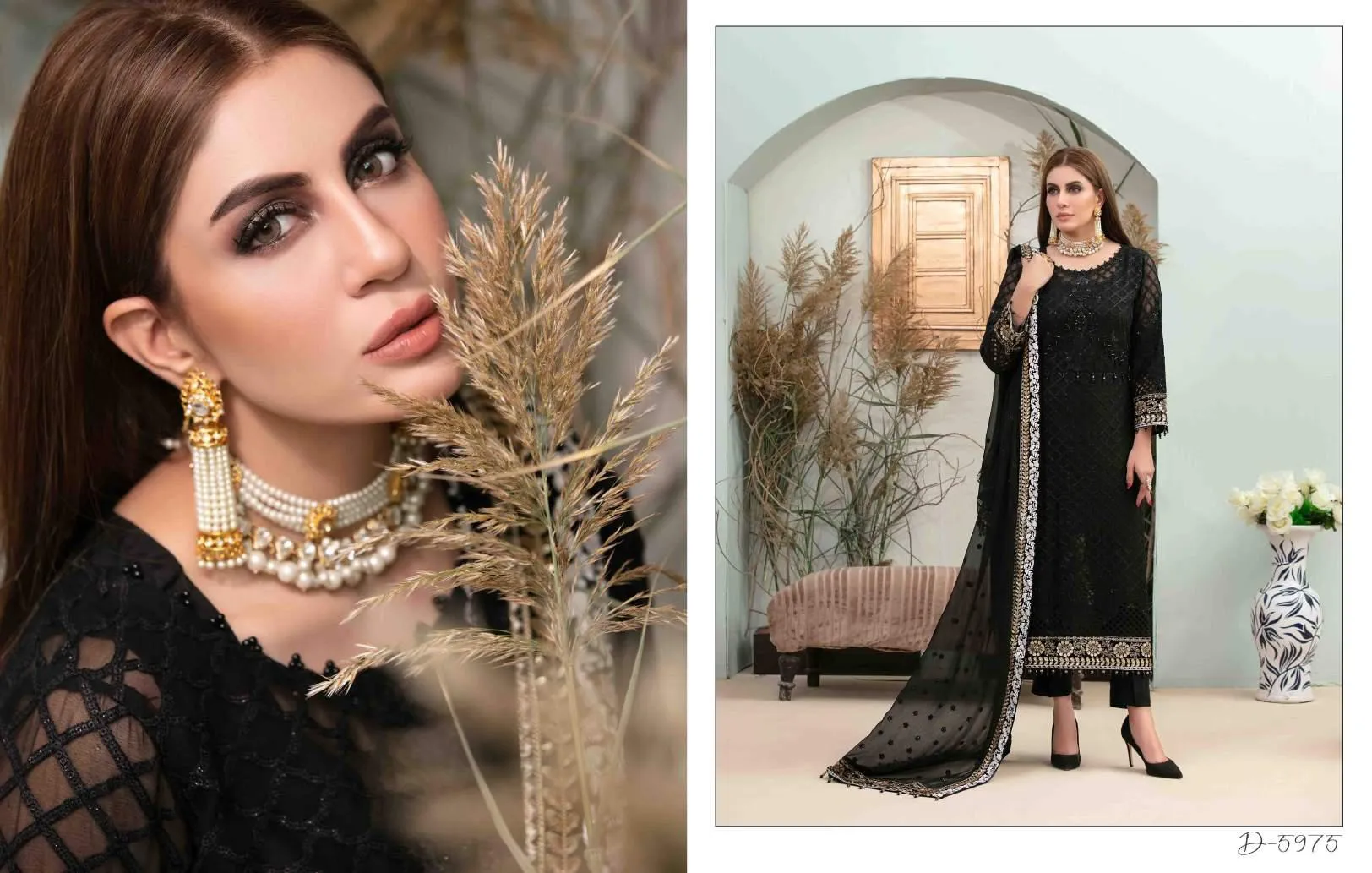 Tawakkal Tiara Embroidered Chiffon Collection – D-5975