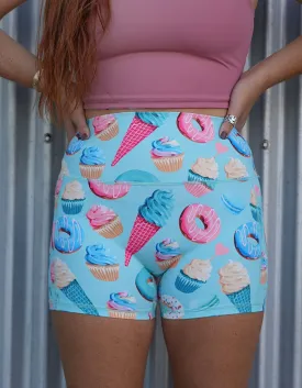 Unicorn Sweets Pocket Shorts - Blue