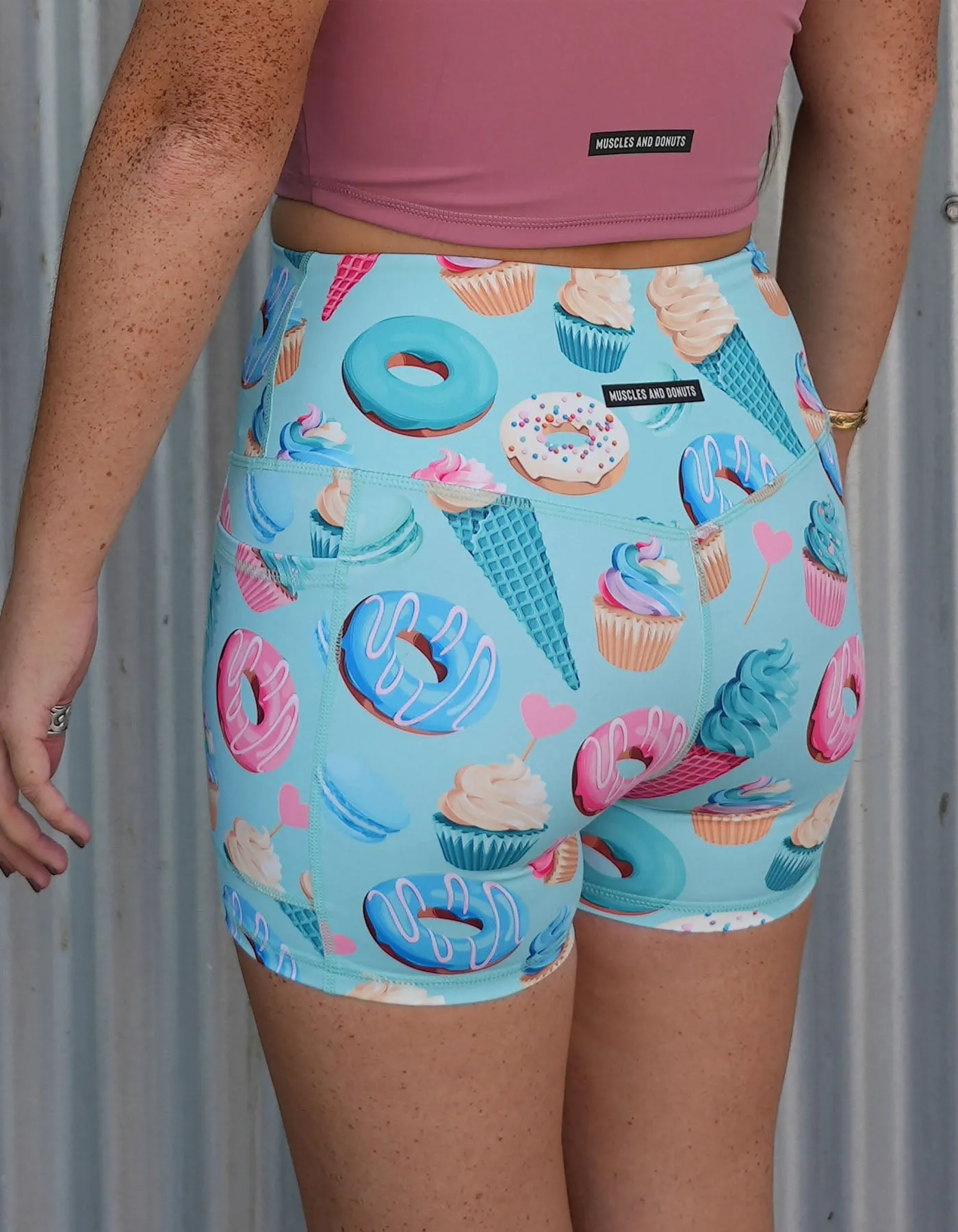 Unicorn Sweets Pocket Shorts - Blue