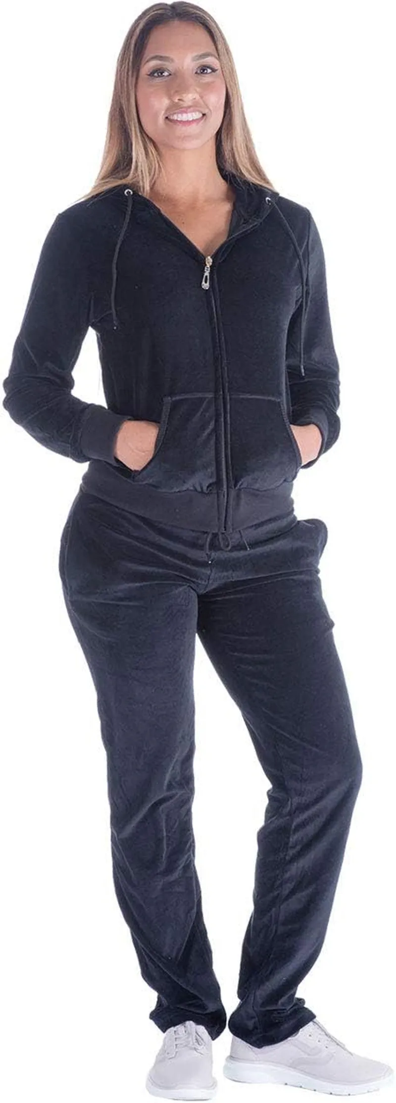 Velour Tracksuit Womens 2 Pieces Joggers Outfits Jogging Sweatsuits Set Soft Sports Sweat Suits Pants