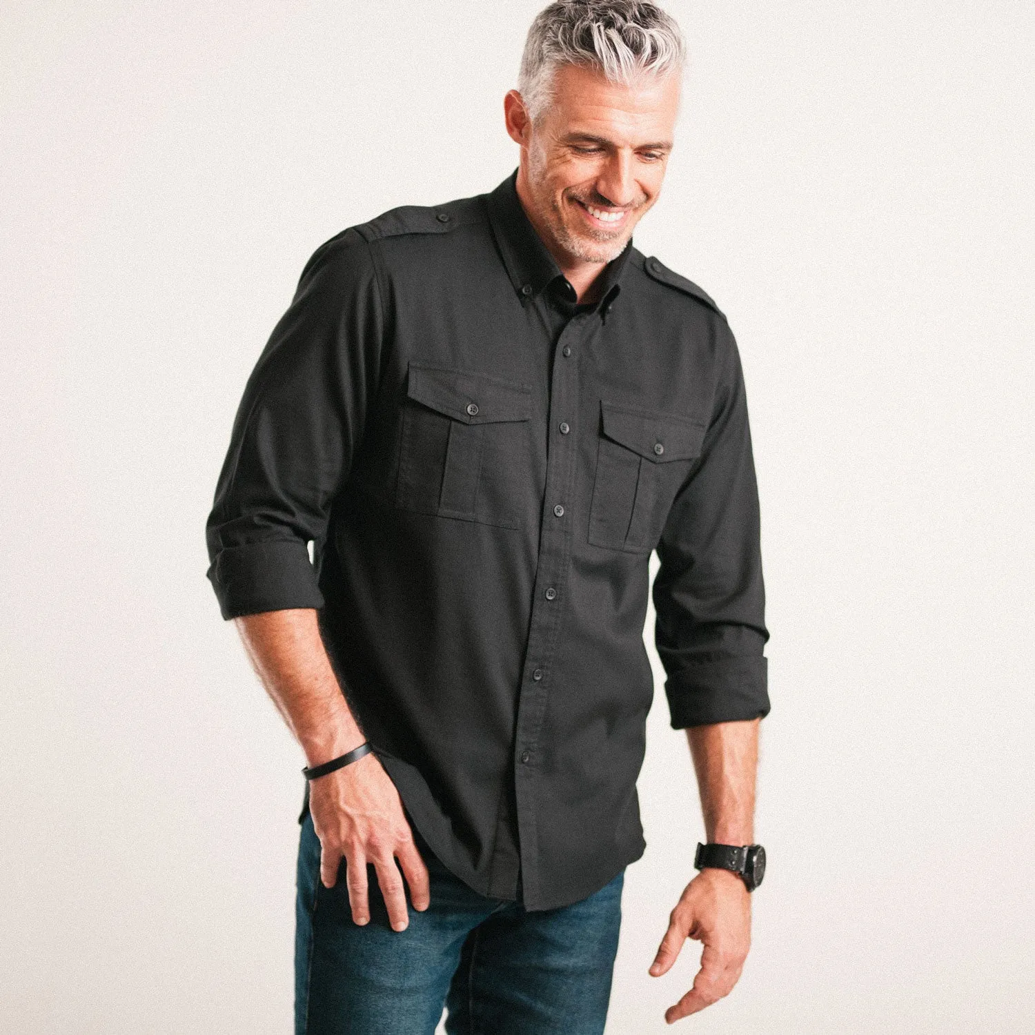 Wright Utility Shirt – Black Easy Cloth